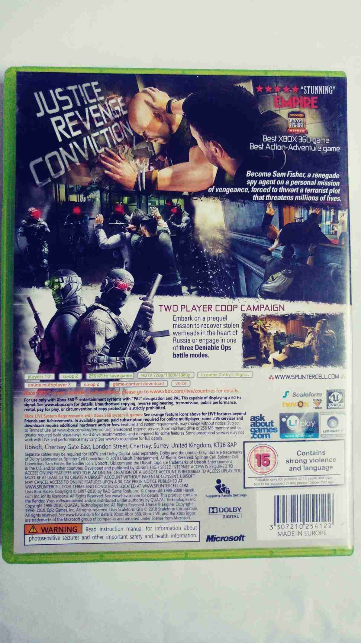 TOM CLANCY,S -SPLINTER CELL CONVICTION -EN-