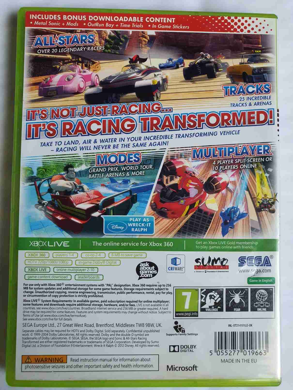 SONIC ALL STARS RACINGTRANSFORMED-EN- 