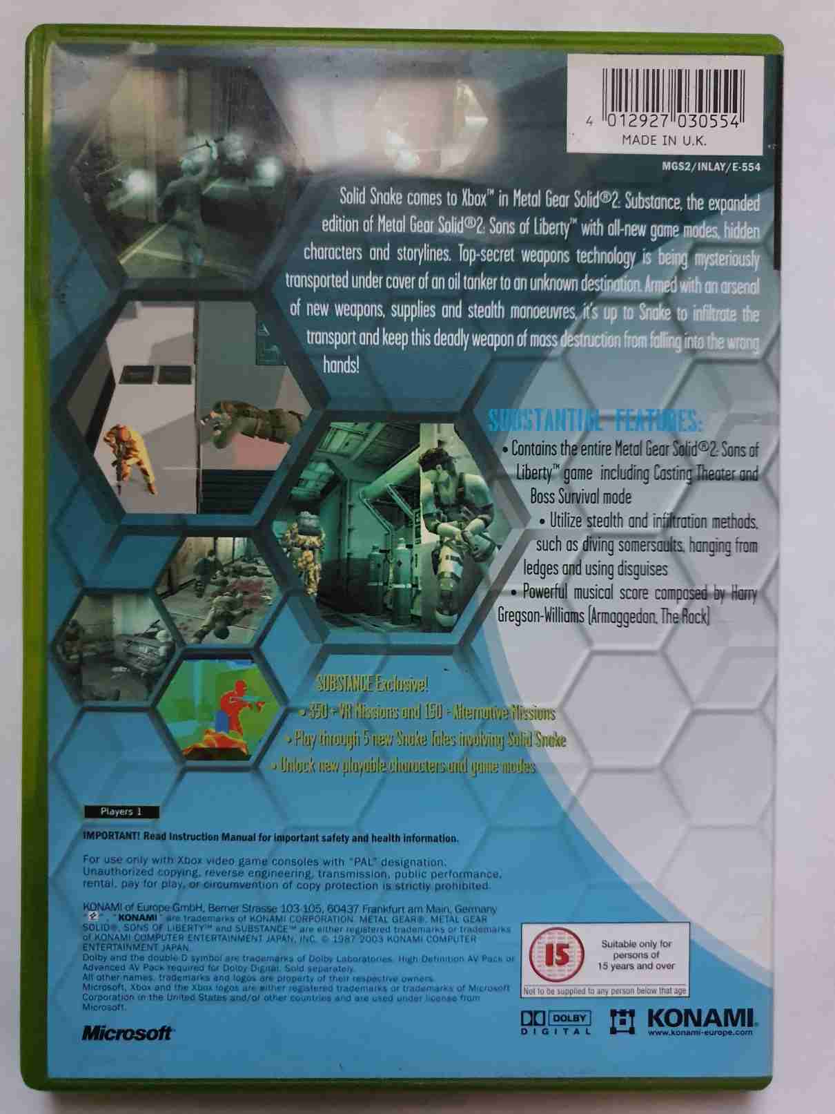 METAL GEAR SOLID 2 SUBSTANCE-EN-