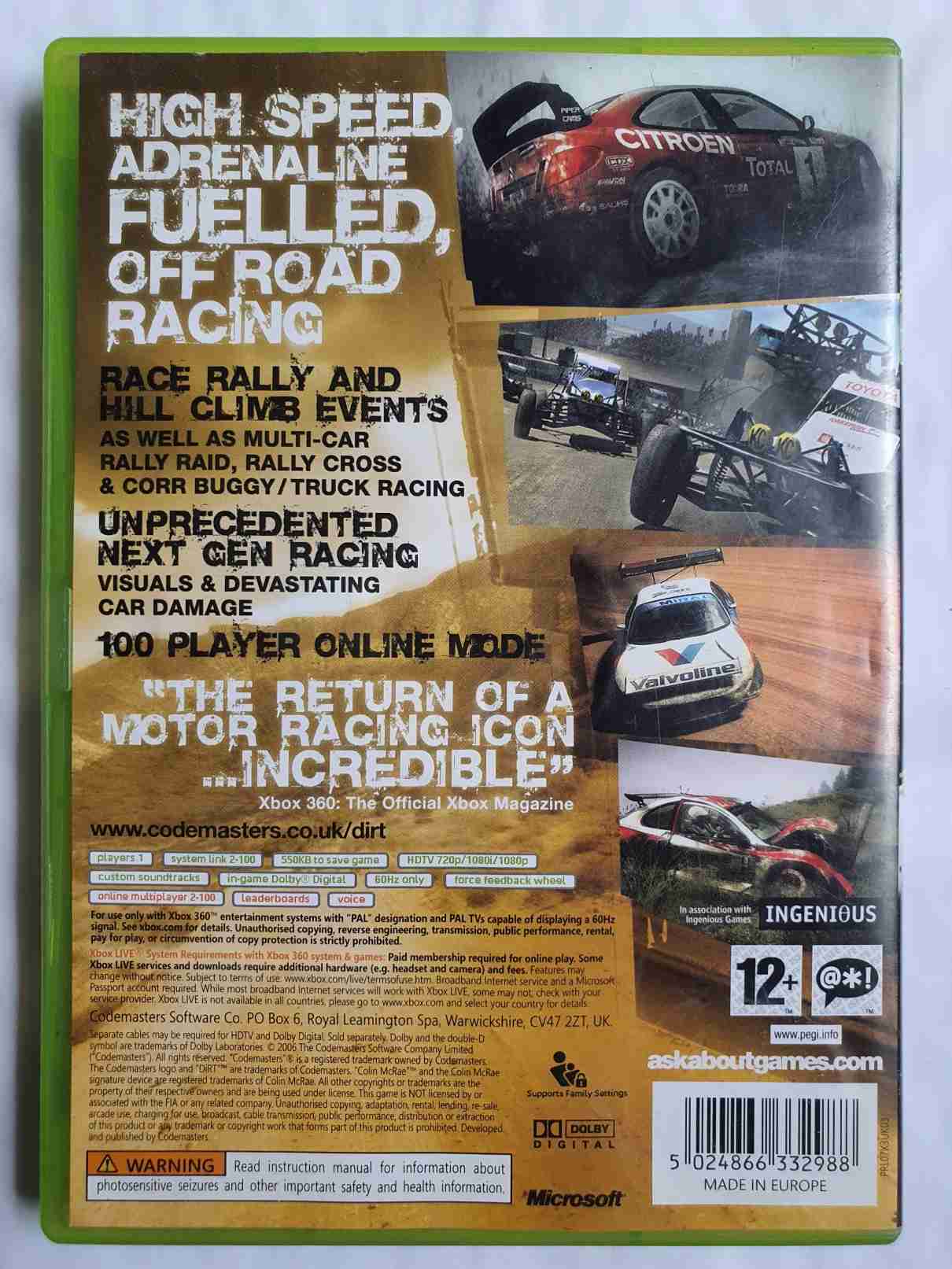 COLIN MCRAE DIRT-EN-