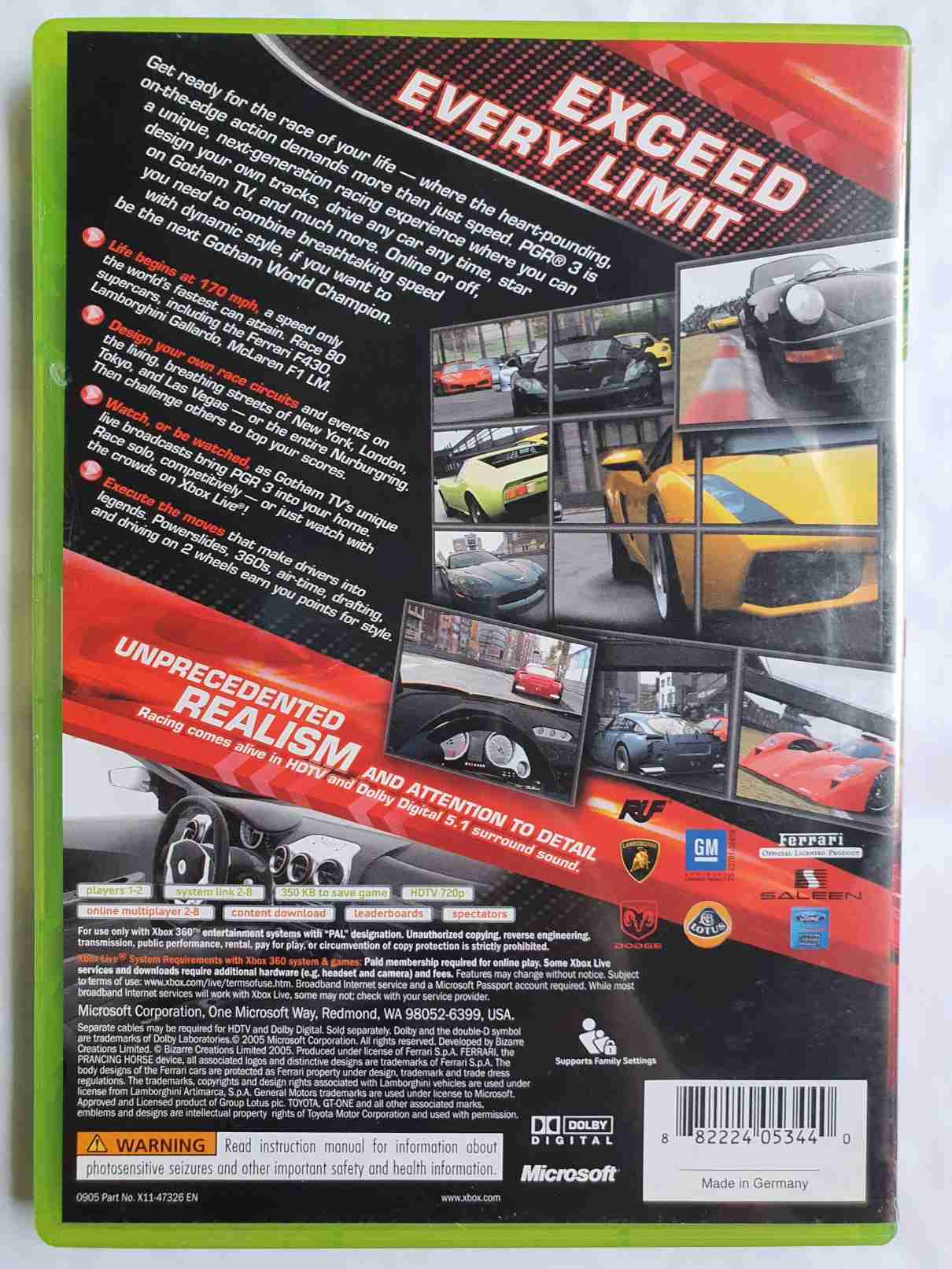 PGR PROJECT GOTHAM RACING 3-EN-