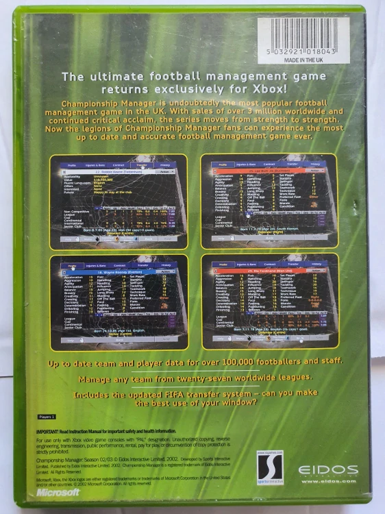 CHAMPIONSHIP MANAGER SEASON 02-03 -EN-