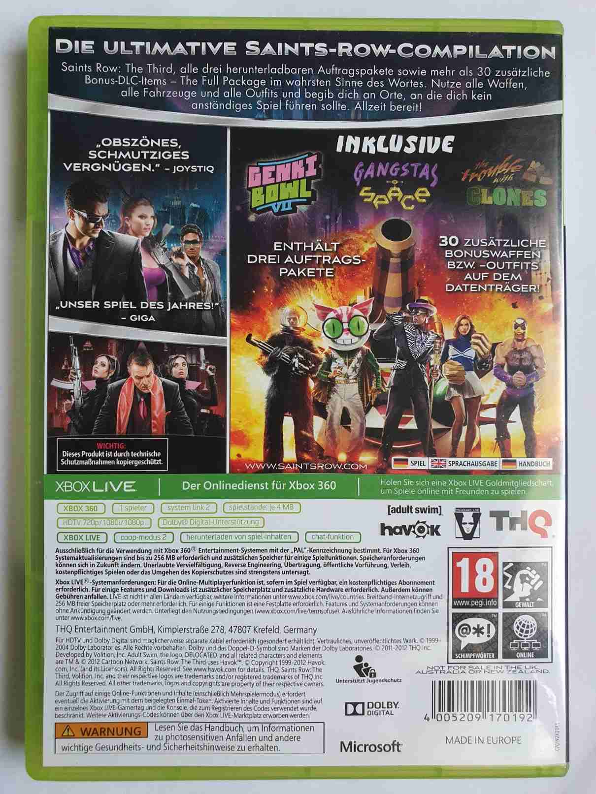 SAINTS ROW THE THIRD -DE-