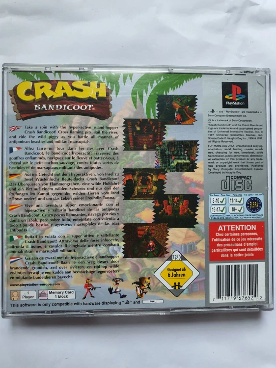 CRASH BANDICOOT-EN-PAL-PLATINUM