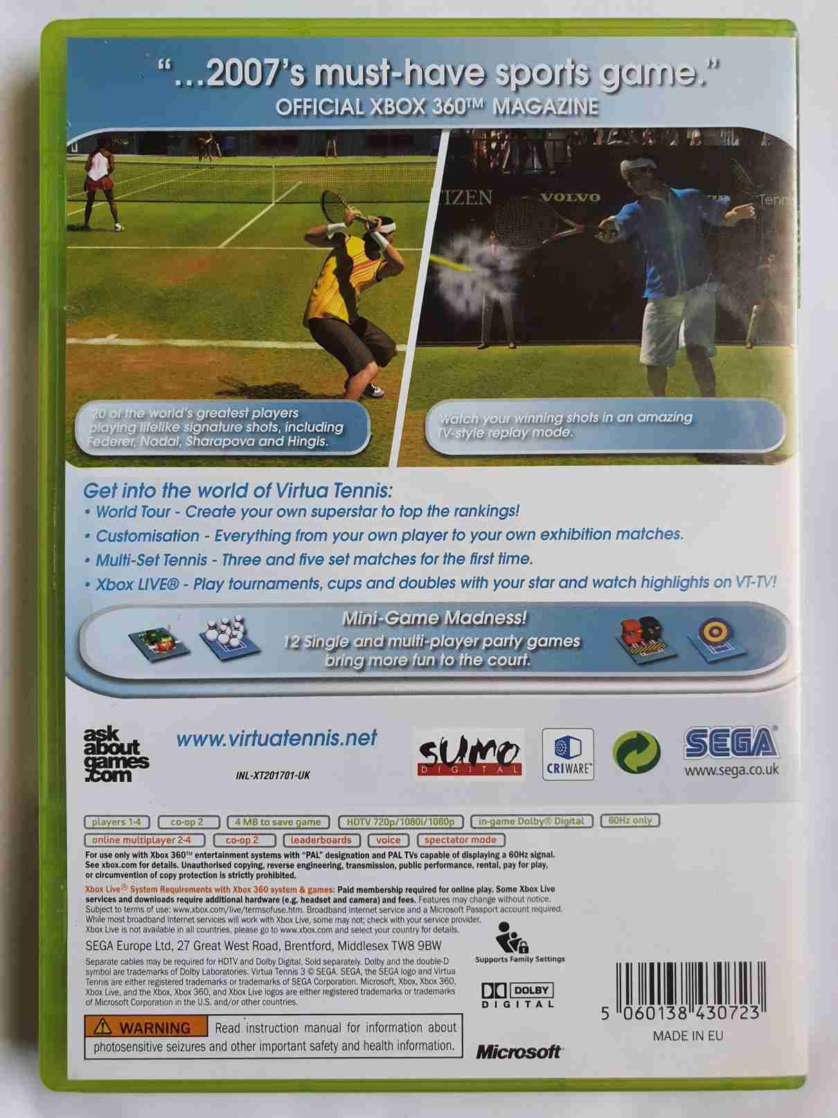 VIRTUA TENNIS 3-EN-