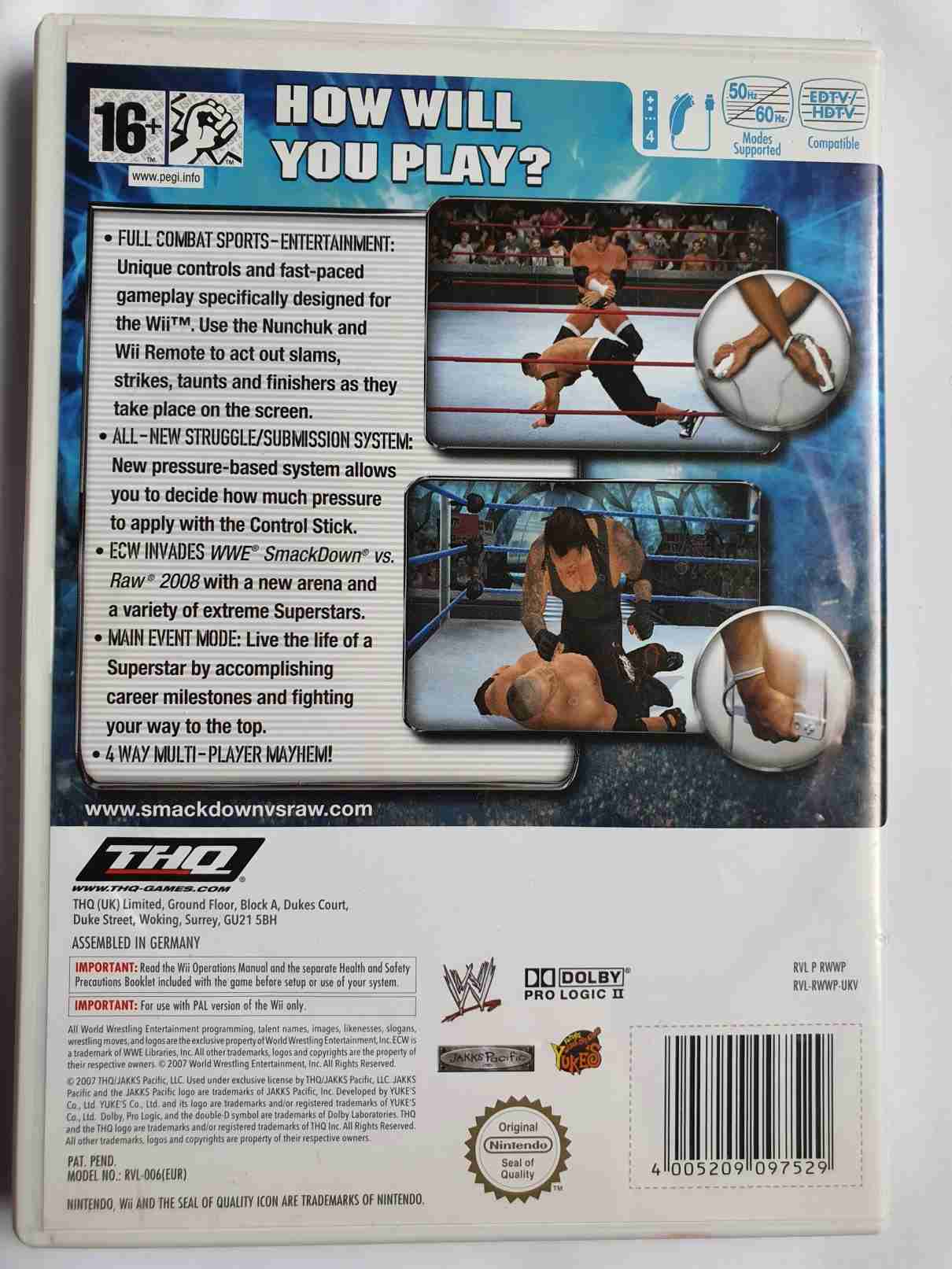 SMACK DOWN VS RAW 2008-EN-
