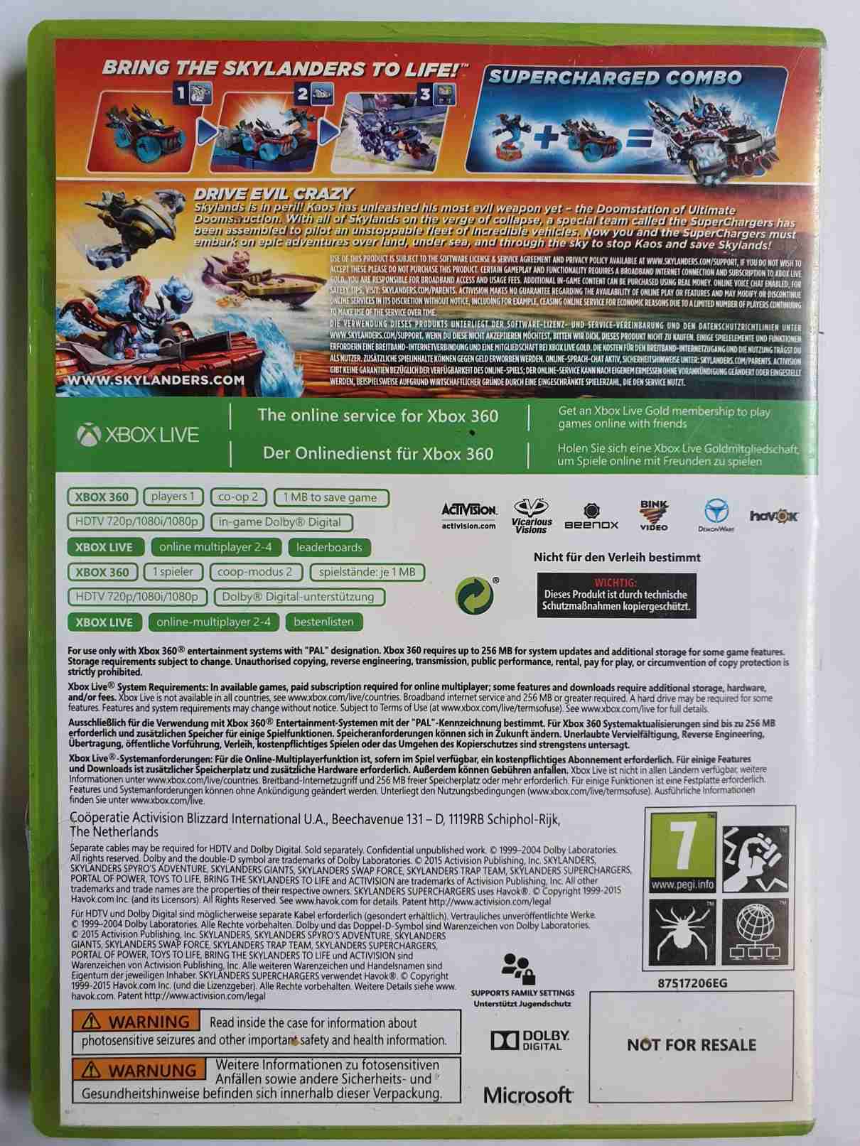 SKYLANDERS SUPERCHARGERS-EN-