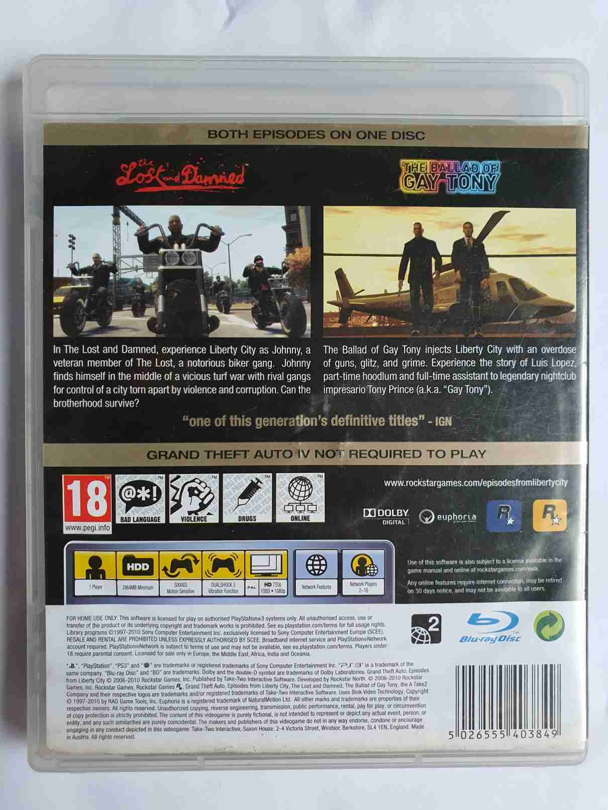 GRAND THEFT AUTO -EPISODE FROM LIBERTY CITY-EN-