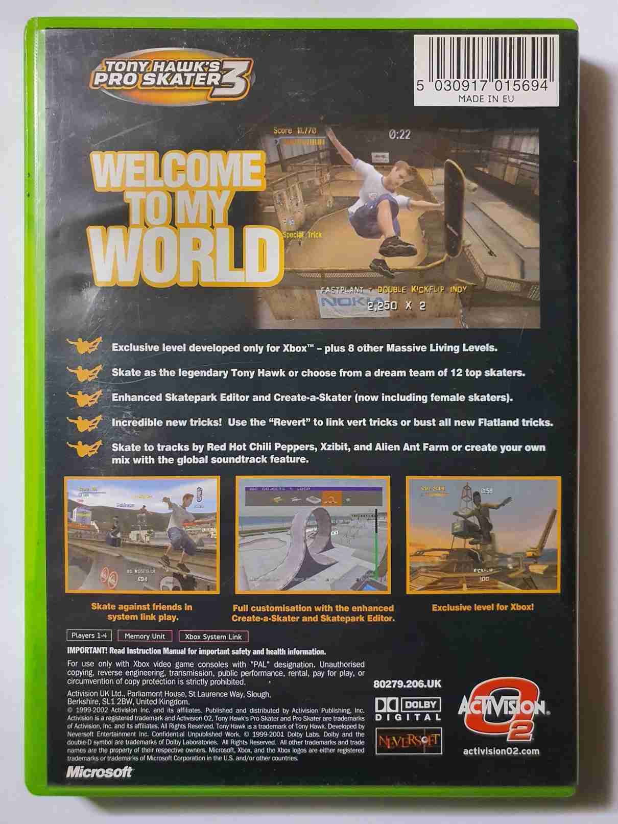 TONY HAWK,S PRO SKATER 3-EN-