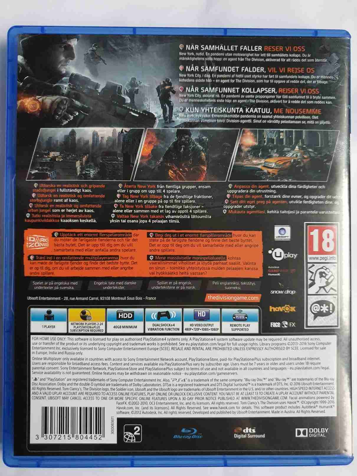 TOM CLANCY,S THE DIVISION-EN-