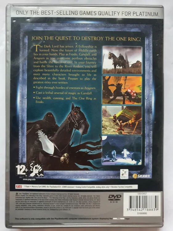 THE LORD OF THE RINGS THE FELLOWSHIP OF THE RING -EN-