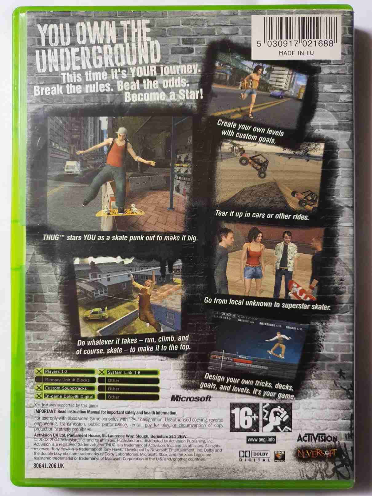 TONY HAWK,S UNDERGROUND-EN-