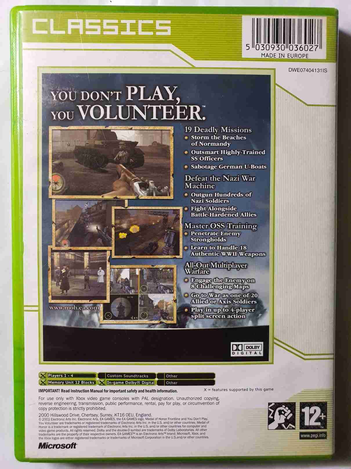 MEDAL OF HONOR FRONTLINE-EN-CLASSICS