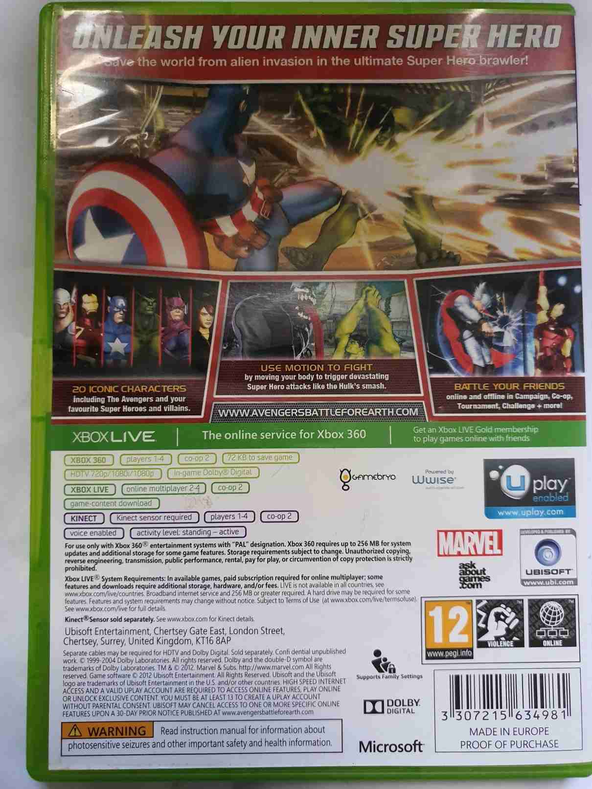 MARVEL AVENGERS BATTLE FOR EARTH-EN-