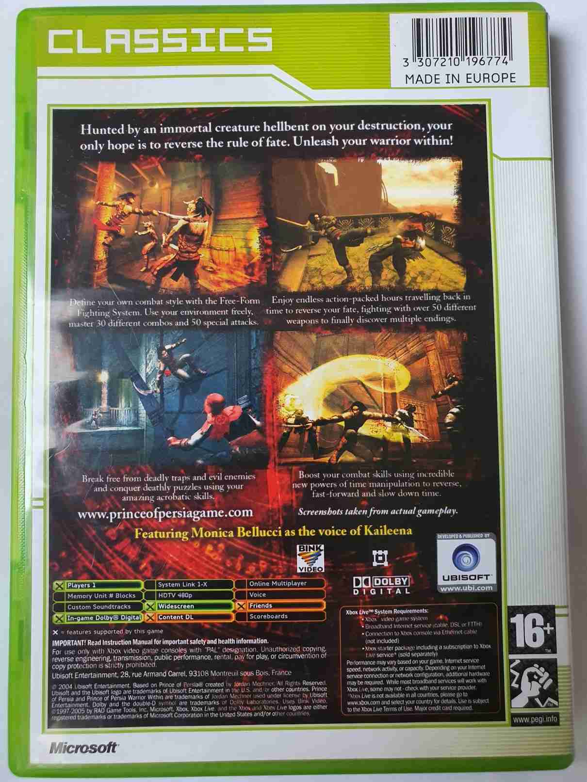 PRINCE OF PERSIA WARRIOR WITHIN -EN- CLASSICS