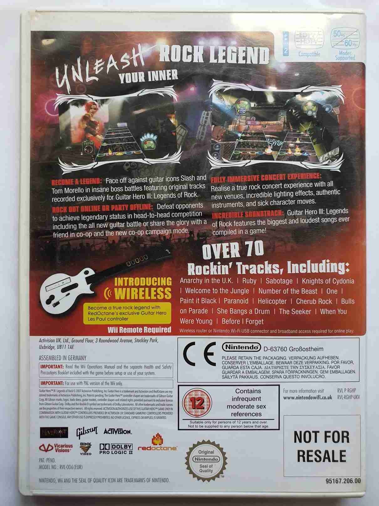 GUITAR HERO 3 LEGENDS OF ROCK -EN-