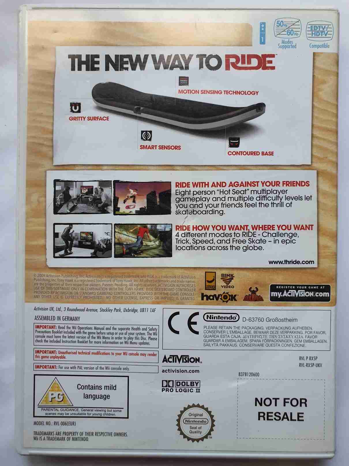 TONY HAWK RIDE -EN-