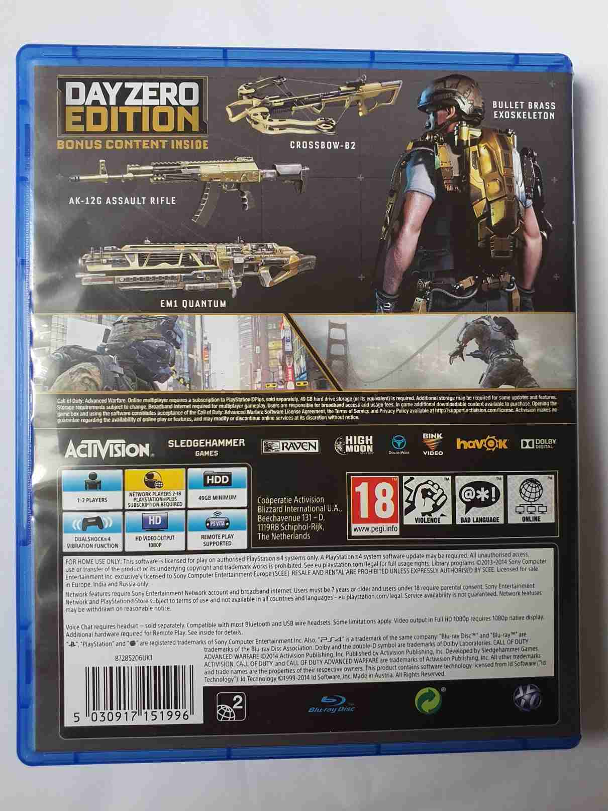 CALL OF DUTY ADVANCED WARFARE DAY ZERO EDITION -EN-