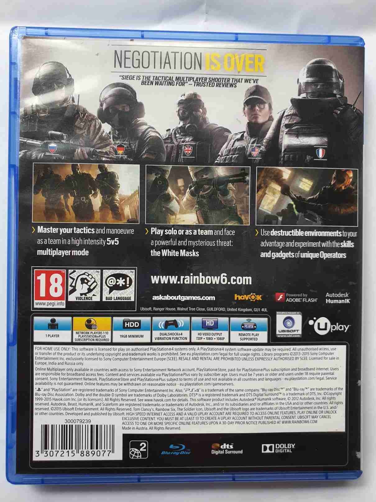 TOM CLANCY,S RAINBOW SIX SIEGE -EN-