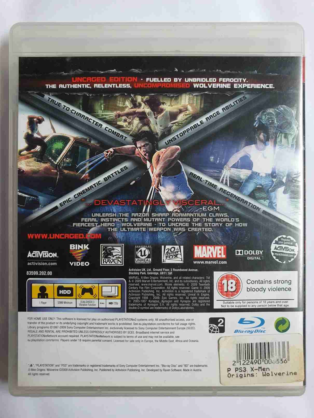 X-MEN ORIGINS WOLVERINE-UNCAGED EDITION--EN-