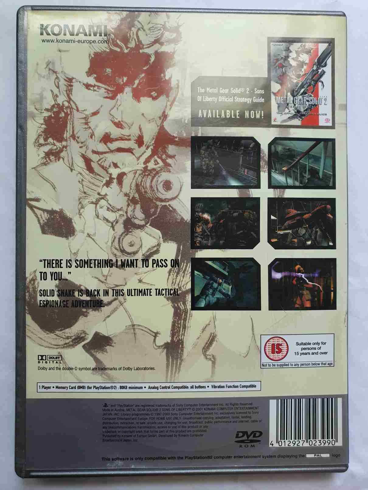 METAL GEAR SOLID 2 SONS OF LIBERTY -EN-PLATINUM 