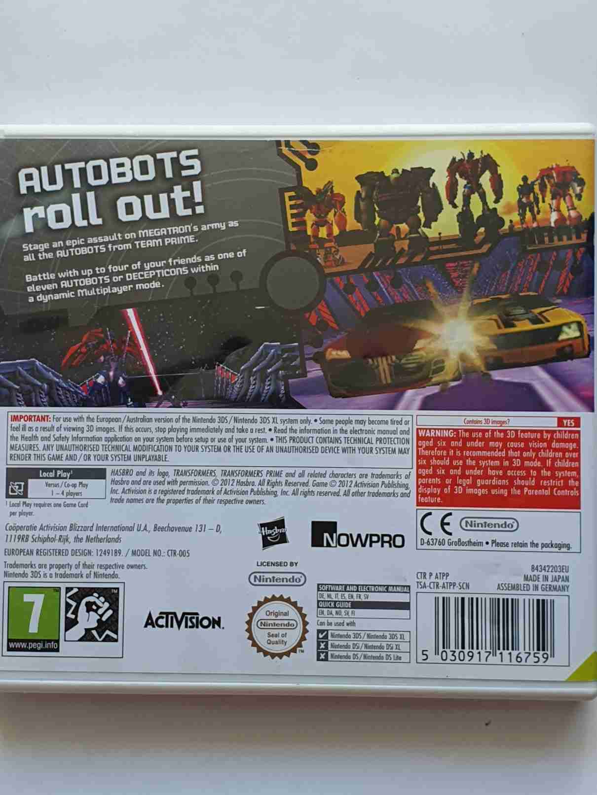 TRANSFORMERS PRIME THE GAME -EN-
