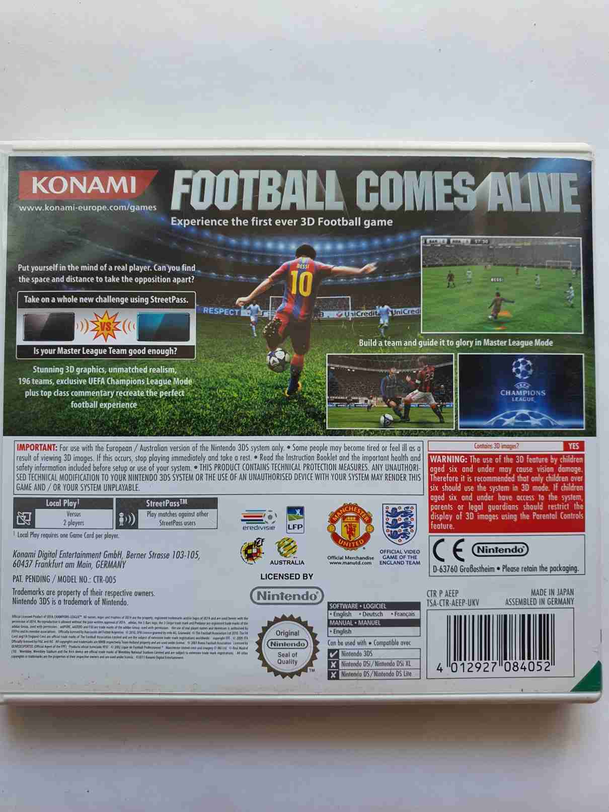 PES 2011 - PRO EVOLUTION SOCCER 3D -EN-