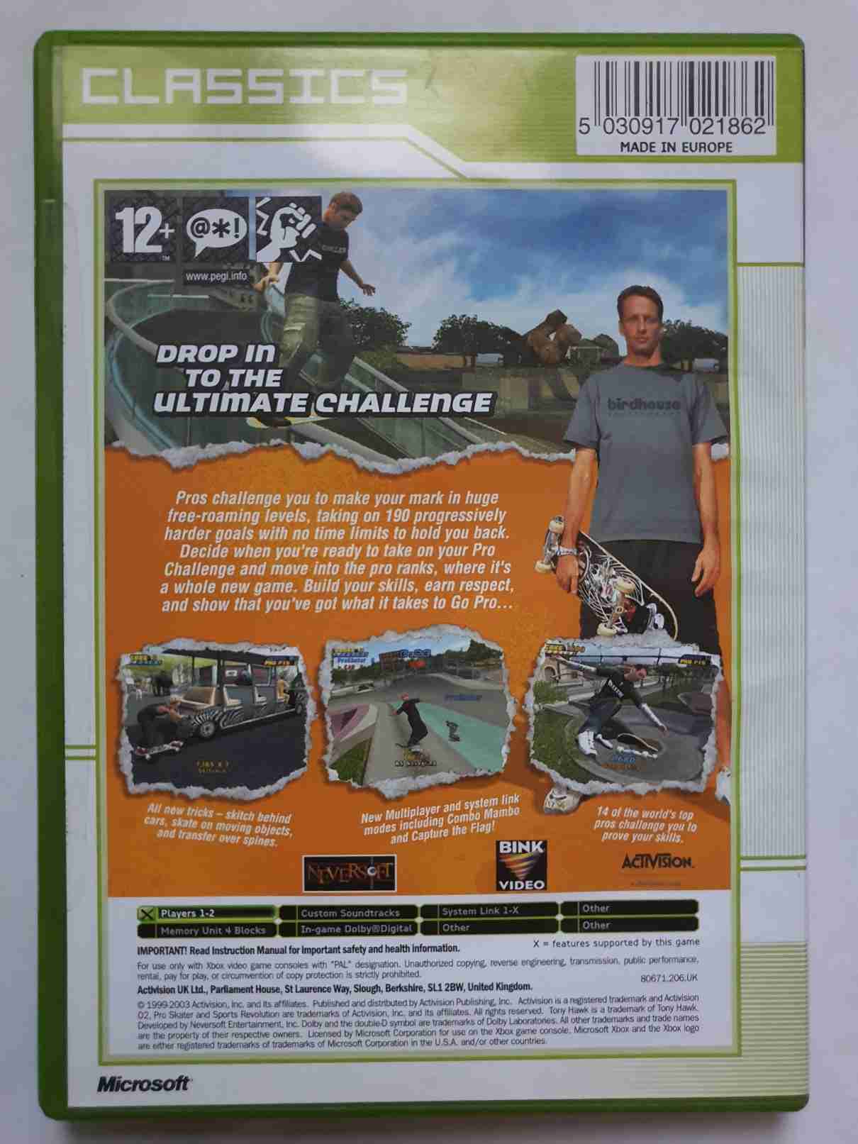 TONY HAWK,S PRO SKATER 4 -EN- CLASSICS-
