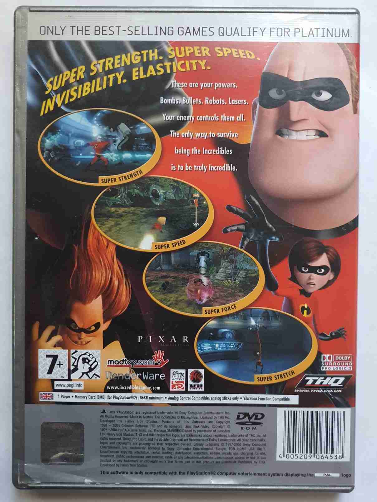 THE INCREDIBLES -EN-PLATINUM 