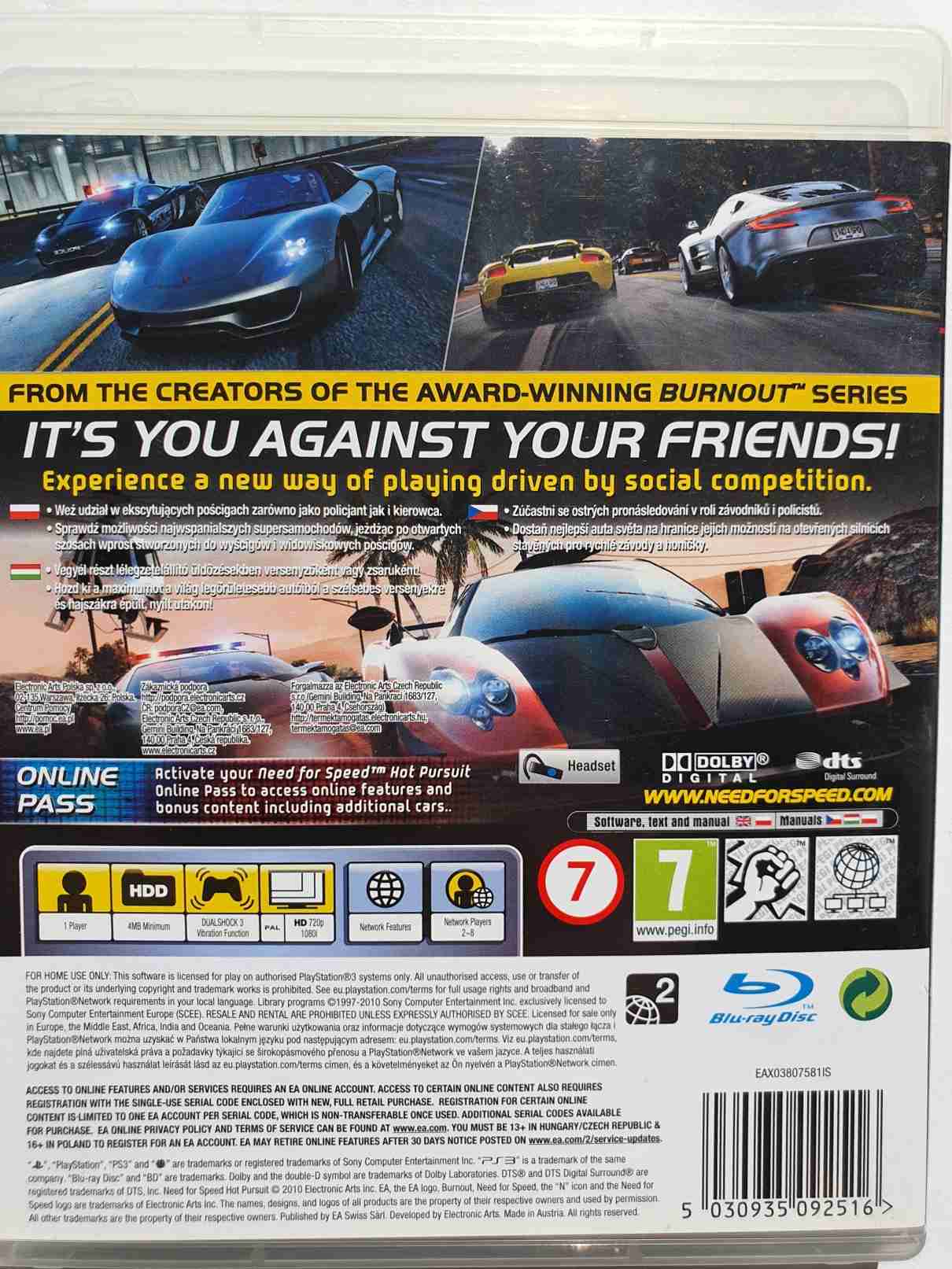 NEED FOR SPEED - HOT PURSUIT -EN-CZ-