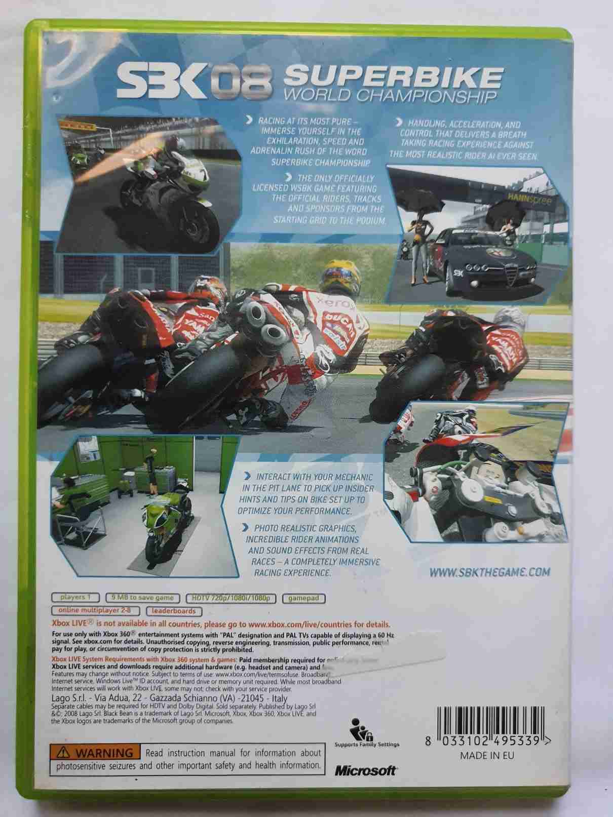 SBK 08 - SUPERBIKE WORLD CHAMPIONSCHIP -EN-