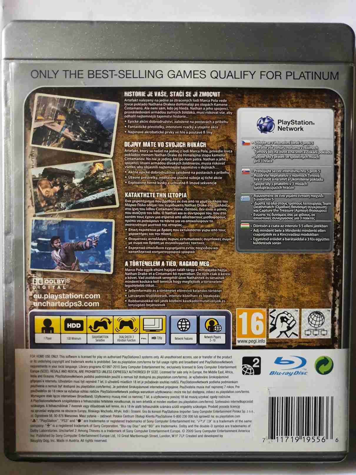 UNCHARTED 2- AMONG THIEVES-EN-PLATINUM