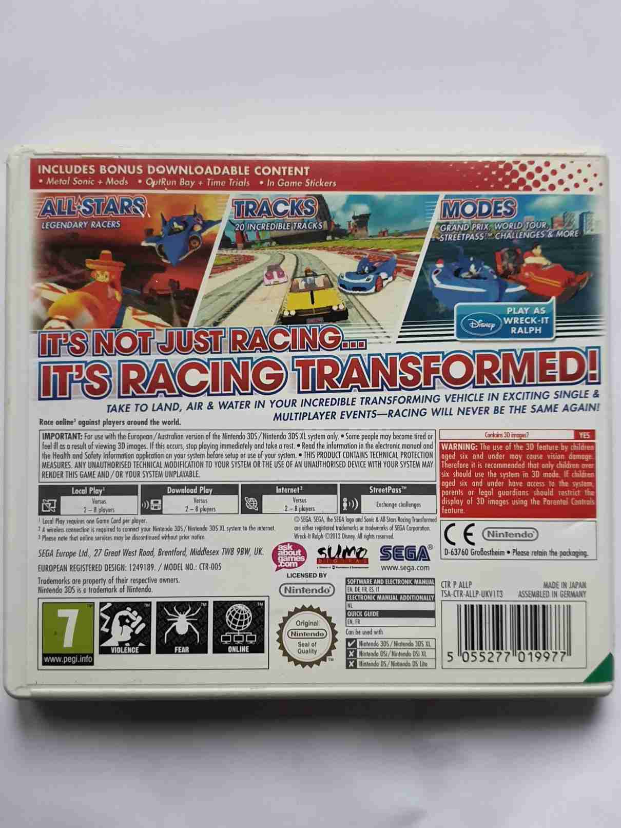 SONIC ALL STARS RACING TRANSFORMED -EN- LIMITED EDITION 