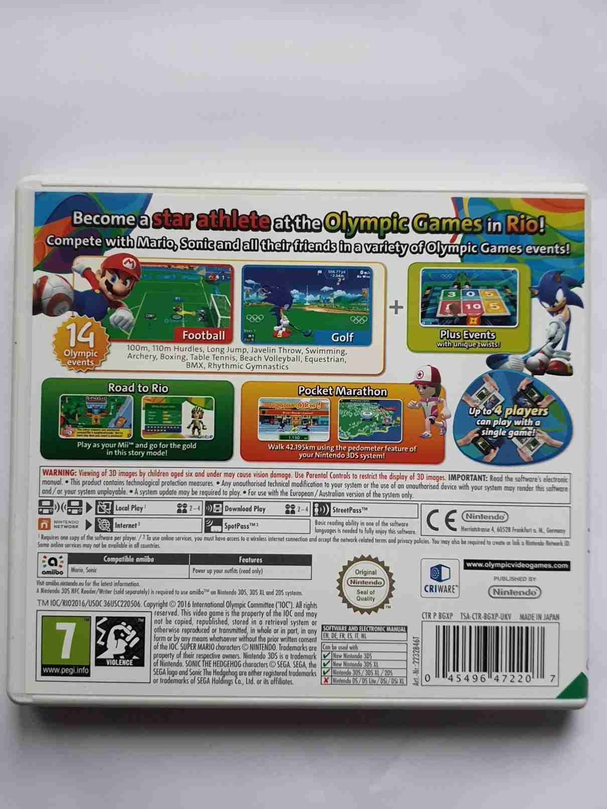 MARIO AND SONIC AT THE RIO 2016 OLYMPIC GAMES -EN-