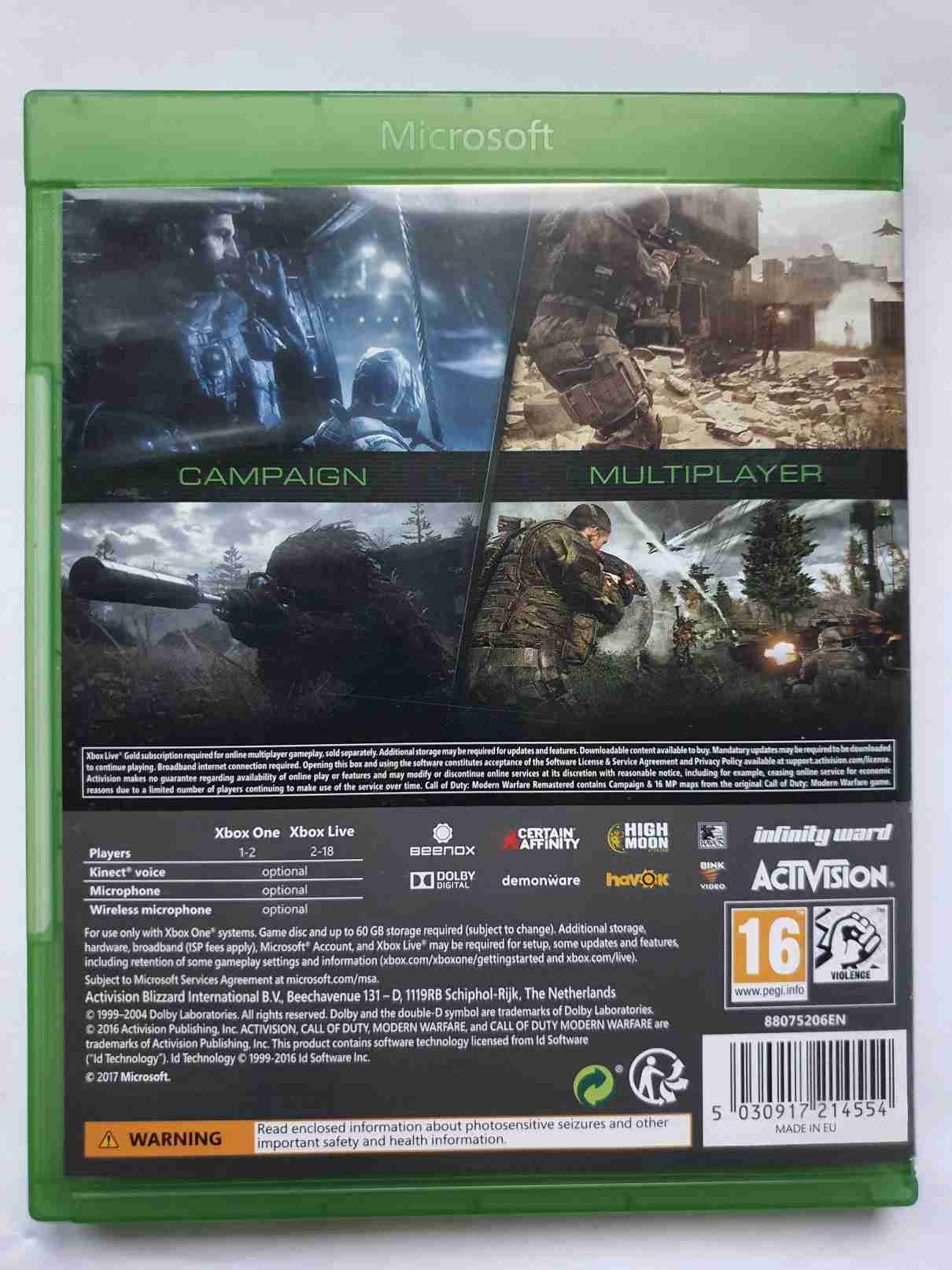 CALL OF DUTY MODERN WARFARE REMASTERED -EN-