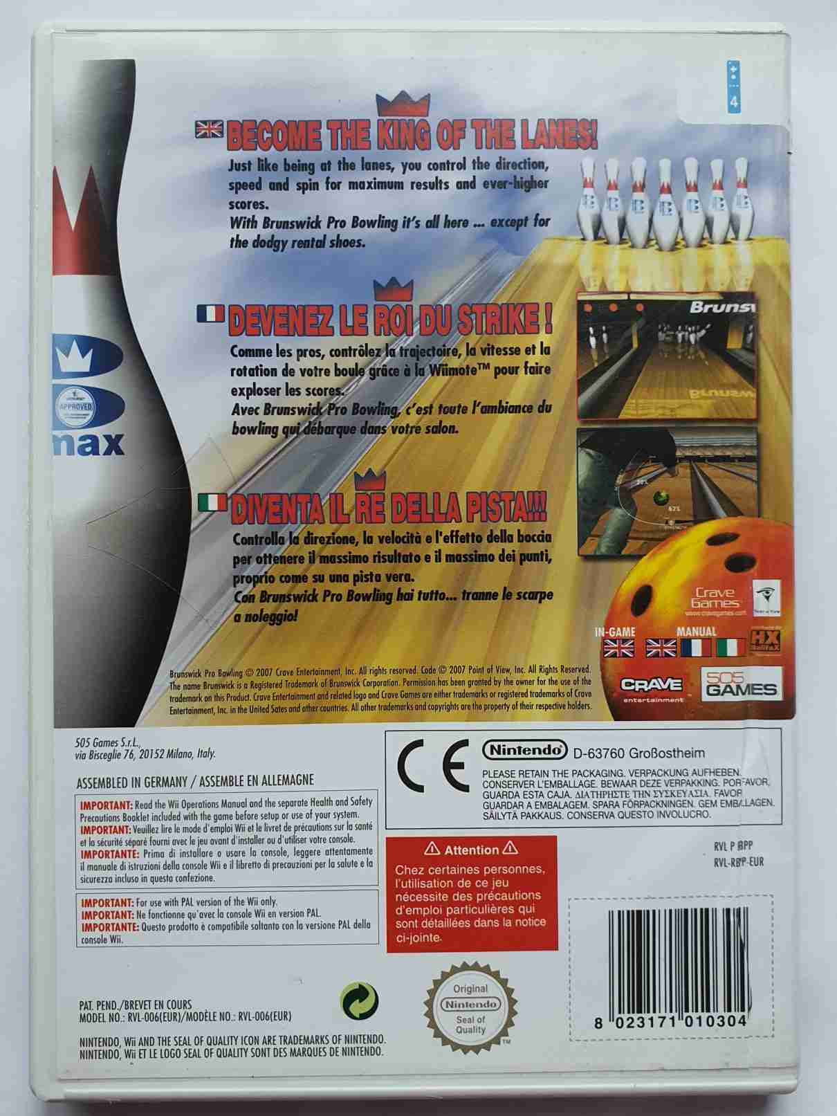 BRUNSWICK PRO BOWLING -EN-