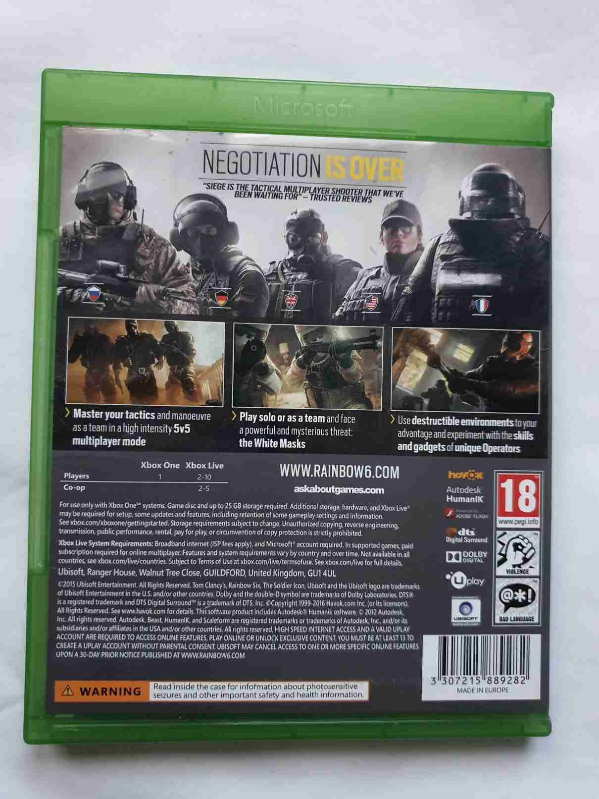 TOM CLANCY'S RAINBOWSIX SIEGE -EN-