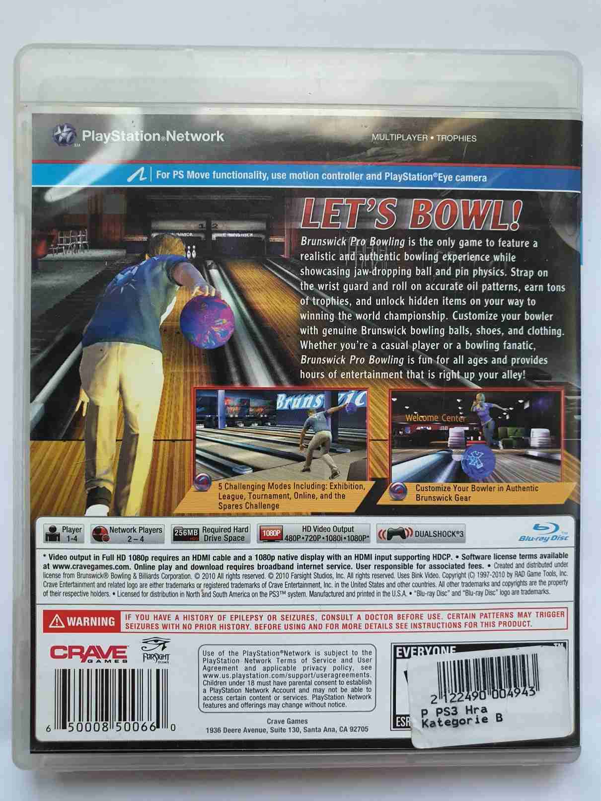 BRUNSWICK PRO BOWLING -USA-