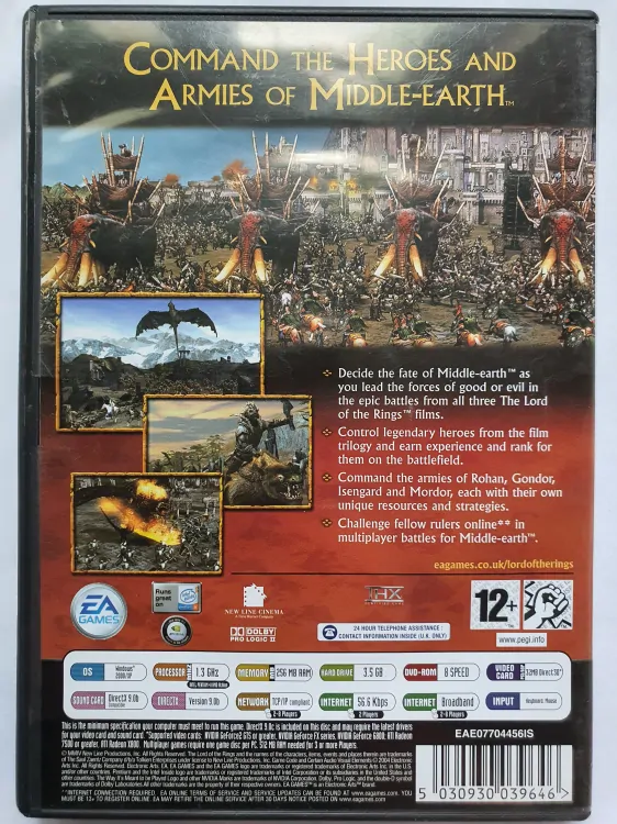 LORD OF THE RINGS THE BATTLE FOR MIDDLE-EARTH -EN-