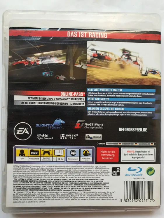 NEED FOR SPEED SHIFT 2 UNLEASHED -DE-