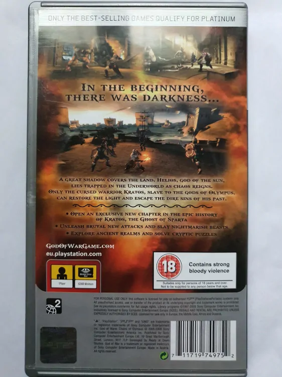 GOD OF WAR CHAINS OF OLYMPUS -EN- PLATINUM