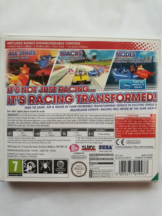 SONIC ALL STARS RACING TRANSFORMED -EN- LIMITED EDITION