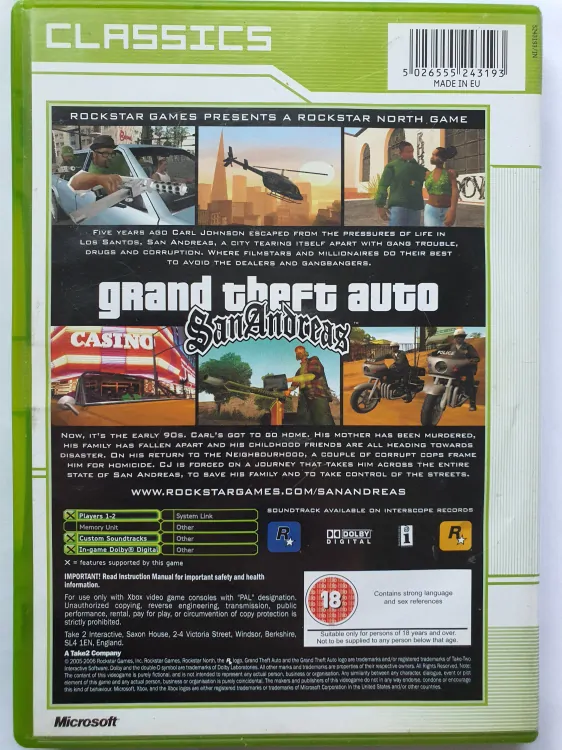 GRAND THEFT AUTO - SAN ANDREAS - EN- CLASSICS - rezervace nezakupujte tenhle produkt  