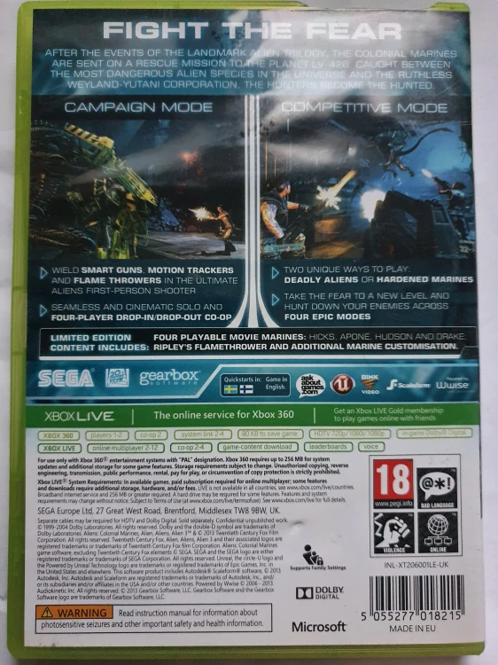 ALIENS COLONIAL MARINES LIMITED EDITION -EN-