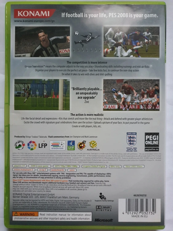 PRO EVOLUTION SOCCER 2008 - EN-