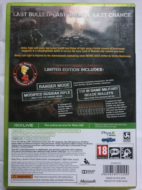METRO LAST LIGHT - LIMITED EDITION -EN-
