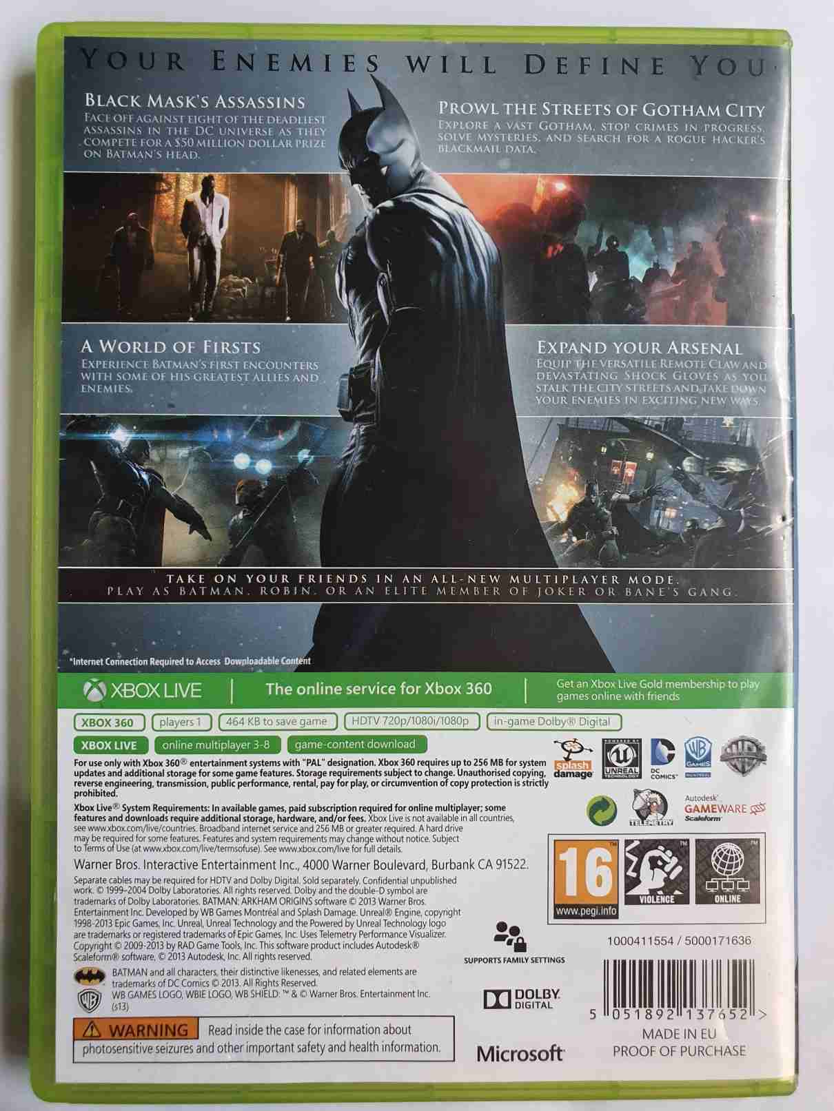 BATMAN ARKHAM ORIGINS-EN- 