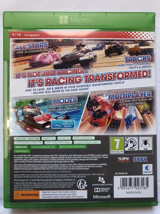 SONIC AND ALL STARS RACING TRANSFORMED -EN-
