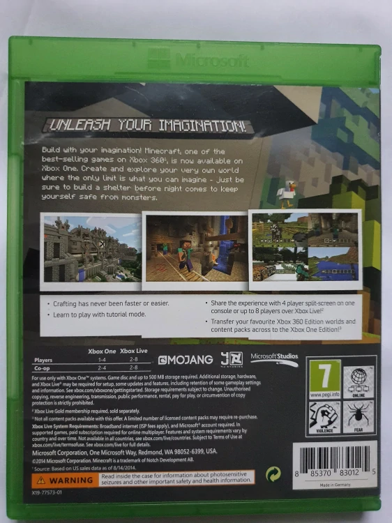 MINECRAFT XBOX ONE EDITION -EN-