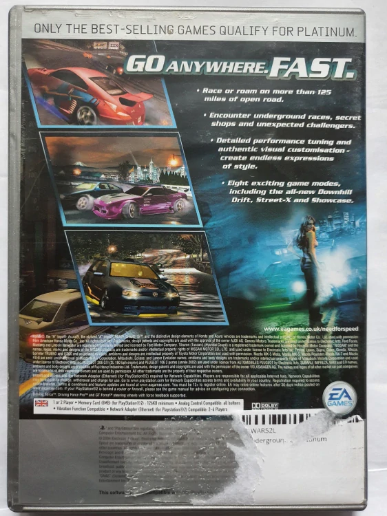 NEED FOR SPEED UNDERGROUND 2 -EN - PLATINUM